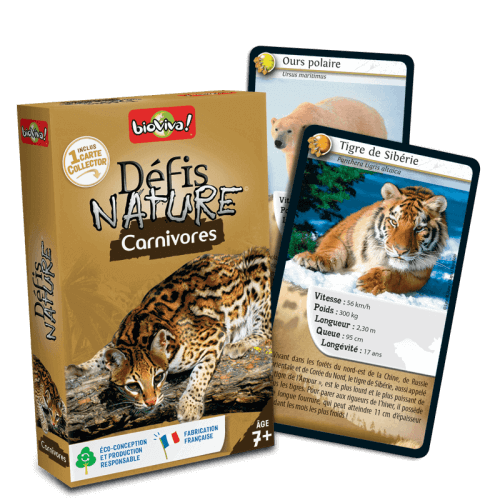 Défis Nature les Carnivores - Jeu à partir de 7 ans - Bioviva, créateur de jeux qui font du bien.