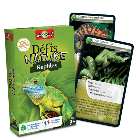 Défis Nature Reptiles - Jeu à partir de 7 ans - Bioviva, créateur de jeux qui font du bien.