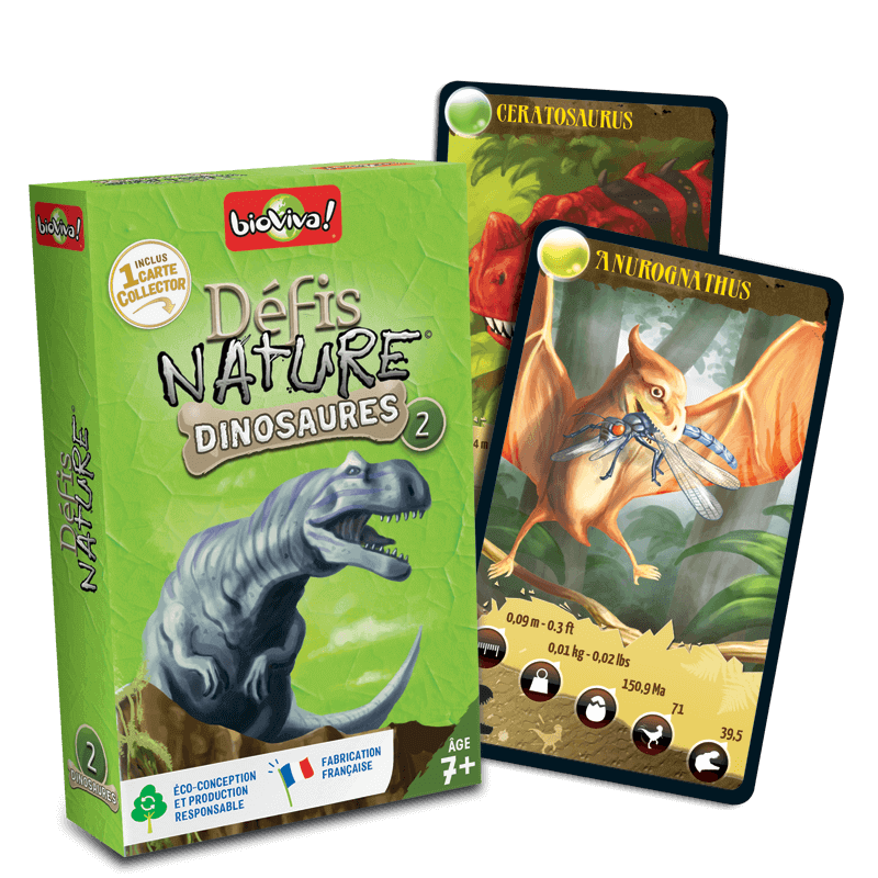 Défis Nature Dinosaures 2 - Jeu à partir de 7 ans - Bioviva, créateur de jeux qui font du bien.