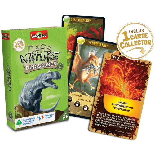 Défis Nature Dinosaures 2 - Jeu à partir de 7 ans - Bioviva, créateur de jeux qui font du bien.