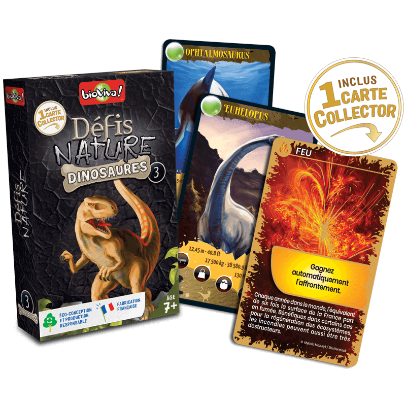 Défis Nature Dinosaures 3 - Jeu à partir de 7 ans - Bioviva, créateur de jeux qui font du bien.