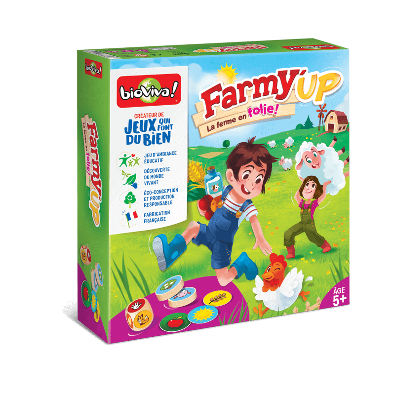 Farmy Up - Jeu à partir de 5 ans - Bioviva, créateur de jeux qui font du bien.