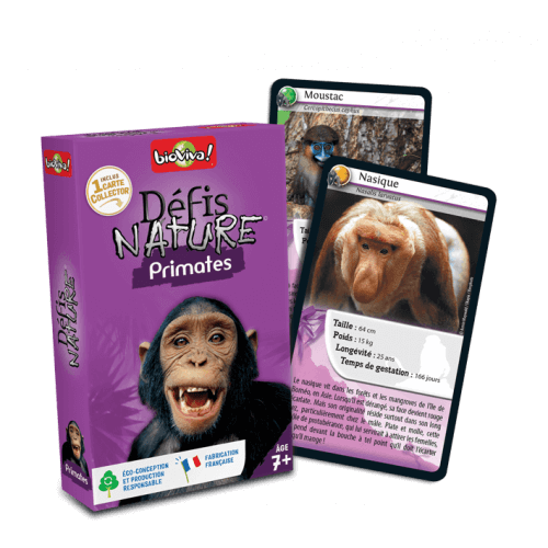 Défis Nature Primates - Jeu à partir de 7 ans - Bioviva, créateur de jeux qui font du bien.
