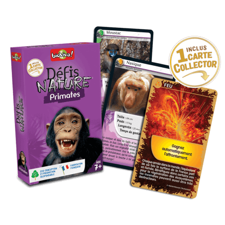 Défis Nature Primates - Jeu à partir de 7 ans - Bioviva, créateur de jeux qui font du bien.