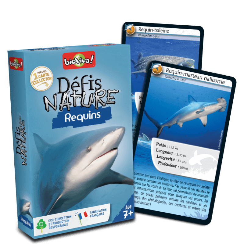 Défis Nature Requins - Jeu à partir de 7 ans - Bioviva, créateur de jeux qui font du bien.