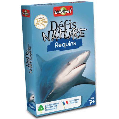 Défis Nature Requins - Jeu à partir de 7 ans - Bioviva, créateur de jeux qui font du bien.