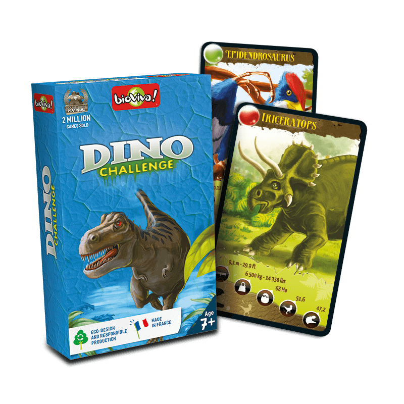 Dino Challenge Bleu - Game from 7 years old - Bioviva, creator of games that do good.