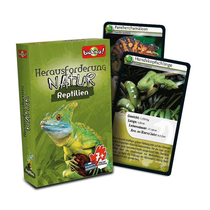 Herausforderung Natur - Reptilien - Spiel ab 7 Jahren - Bioviva, Entwickler von Spielen, die Gutes tun.