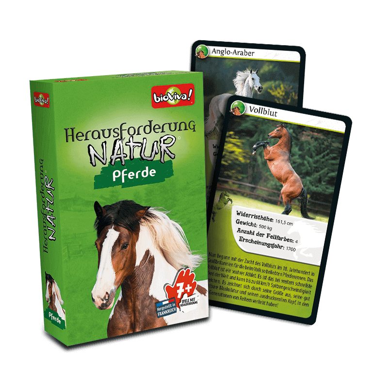 Herausforderung Nature Pferde- Spiel ab 7 Jahren - Bioviva, Entwickler von Spielen, die Gutes tun.