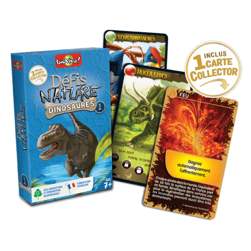 Défis Nature Dinosaures 1 - Jeu à partir de 7 ans - Bioviva, créateur de jeux qui font du bien.